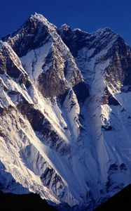 Preview wallpaper mountains, top, snow, cold, asia