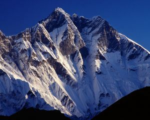 Preview wallpaper mountains, top, snow, cold, asia