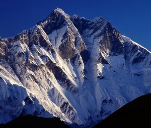 Preview wallpaper mountains, top, snow, cold, asia