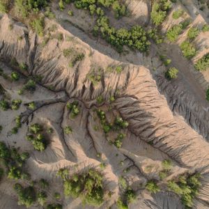Preview wallpaper mountains, trees, aerial view, relief