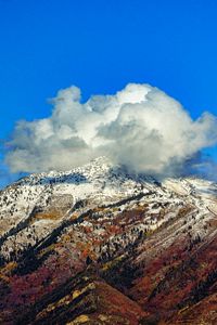 Preview wallpaper mountains, trees, clouds, sky, nature