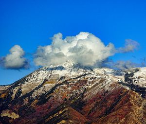 Preview wallpaper mountains, trees, clouds, sky, nature
