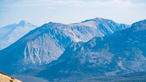 Preview wallpaper mountains, trees, forest, landscape, aerial view