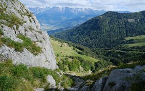 Preview wallpaper mountains, trees, greenery, nature, landscape