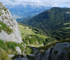 Preview wallpaper mountains, trees, greenery, nature, landscape