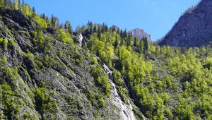 Preview wallpaper mountains, trees, greenery, landscape, nature