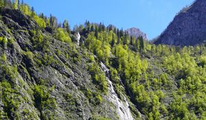 Preview wallpaper mountains, trees, greenery, landscape, nature