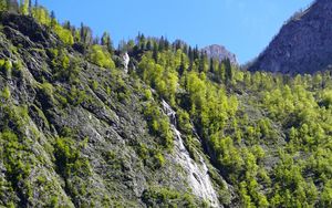 Preview wallpaper mountains, trees, greenery, landscape, nature