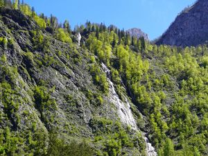 Preview wallpaper mountains, trees, greenery, landscape, nature