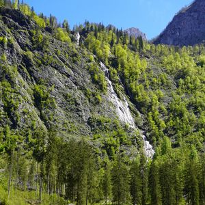 Preview wallpaper mountains, trees, greenery, landscape, nature