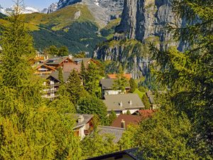 Preview wallpaper mountains, trees, houses, roofs, nature