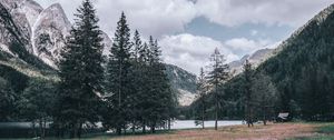 Preview wallpaper mountains, trees, landscape, italy