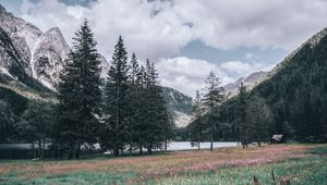 Preview wallpaper mountains, trees, landscape, italy