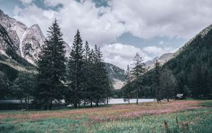 Preview wallpaper mountains, trees, landscape, italy