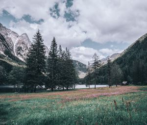 Preview wallpaper mountains, trees, landscape, italy