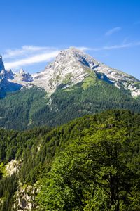 Preview wallpaper mountains, trees, landscape, nature, sky