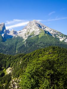 Preview wallpaper mountains, trees, landscape, nature, sky