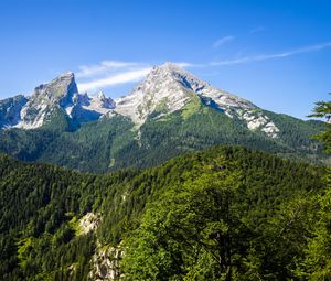 Preview wallpaper mountains, trees, landscape, nature, sky