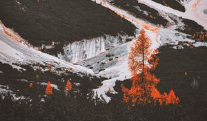 Preview wallpaper mountains, trees, landscape, slopes, stone