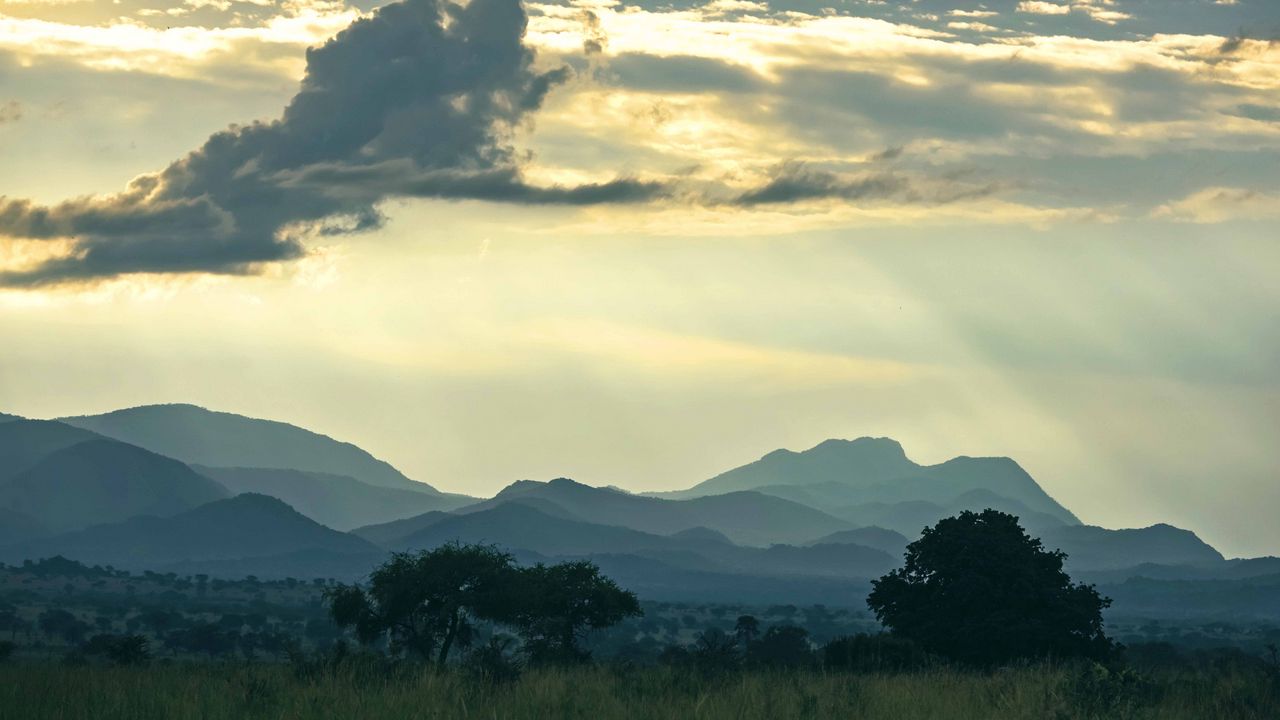 Wallpaper mountains, trees, landscape, nature