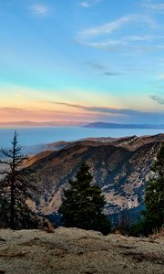 Preview wallpaper mountains, trees, landscape, view