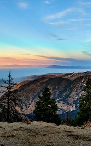 Preview wallpaper mountains, trees, landscape, view