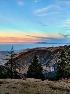 Preview wallpaper mountains, trees, landscape, view