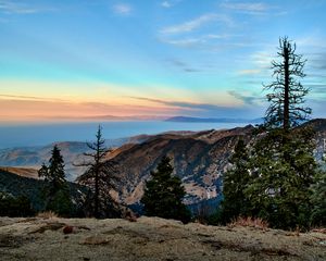 Preview wallpaper mountains, trees, landscape, view
