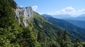 Preview wallpaper mountains, trees, nature