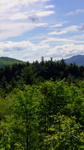Preview wallpaper mountains, trees, nature, aerial view, landscape