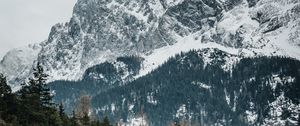 Preview wallpaper mountains, trees, peaks, snowy, germany