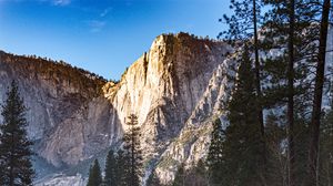 Preview wallpaper mountains, trees, reflection, lake, landscape, nature, silence