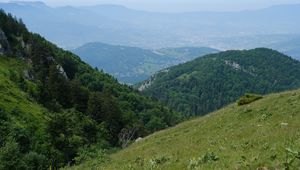 Preview wallpaper mountains, trees, relief, landscape, nature