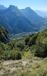 Preview wallpaper mountains, trees, relief, aerial view, landscape