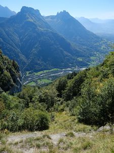 Preview wallpaper mountains, trees, relief, aerial view, landscape
