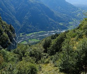 Preview wallpaper mountains, trees, relief, aerial view, landscape