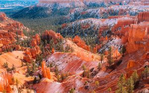 Preview wallpaper mountains, trees, rocks, forest