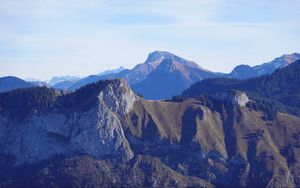 Preview wallpaper mountains, trees, rocks, nature, landscape