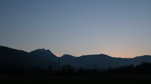 Preview wallpaper mountains, trees, silhouettes, nature, dark