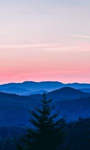Preview wallpaper mountains, trees, sky, vermont, united states
