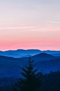 Preview wallpaper mountains, trees, sky, vermont, united states