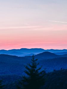 Preview wallpaper mountains, trees, sky, vermont, united states