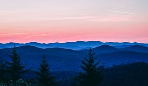 Preview wallpaper mountains, trees, sky, vermont, united states