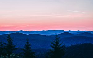 Preview wallpaper mountains, trees, sky, vermont, united states