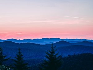 Preview wallpaper mountains, trees, sky, vermont, united states