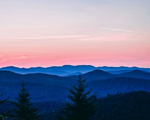 Preview wallpaper mountains, trees, sky, vermont, united states