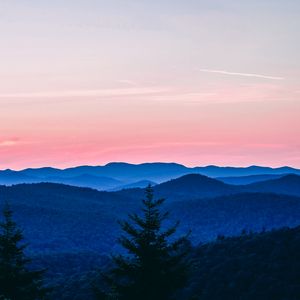 Preview wallpaper mountains, trees, sky, vermont, united states