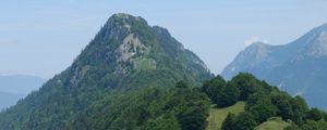 Preview wallpaper mountains, trees, sky, landscape