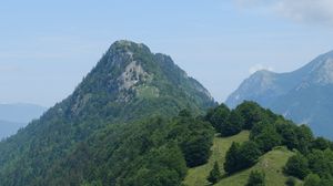 Preview wallpaper mountains, trees, sky, landscape
