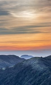 Preview wallpaper mountains, trees, sky, nature